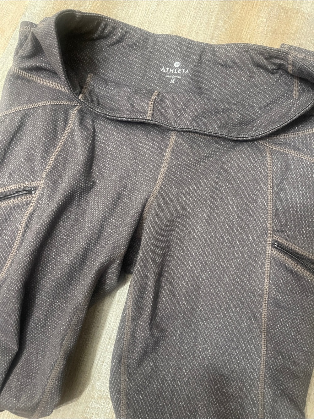 Athleta Dark brownish purple? Textured High-Waist Leggings with Zip Pockets